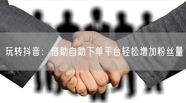 玩转抖音：借助自助下单平台轻松增加粉丝量