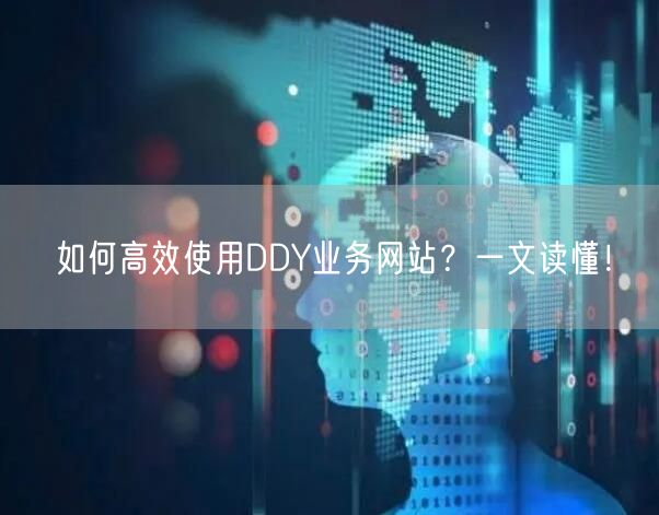 如何高效使用DDY业务网站？一文读懂！