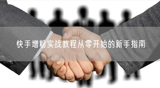 快手增粉实战教程从零开始的新手指南