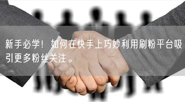 新手必学！如何在快手上巧妙利用刷粉平台吸引更多粉丝关注。