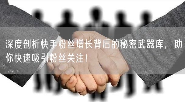 深度剖析快手粉丝增长背后的秘密武器库，助你快速吸引粉丝关注！